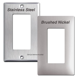 What switch plate finish best matches brushed nickel?